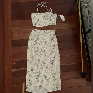 NWT Reformation Floral Two-Piece Dress